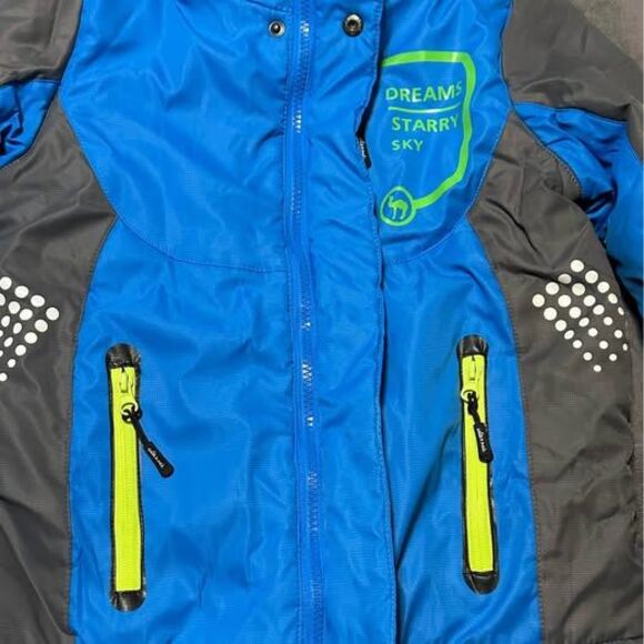 NEW Boys Blue/Gray Hooded Winter Coat (Size: 6) - Picture 3 of 6